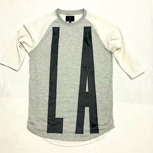 White Gray T-Shirt by GUESS with half way sleeve